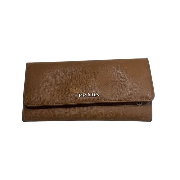Prada Brown Leather wallet - Picture 1 of 10